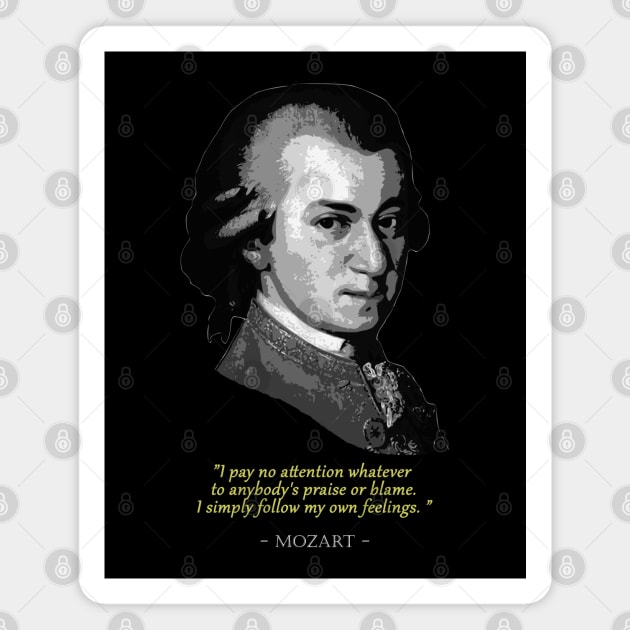 Mozart Quote Magnet by Nerd_art